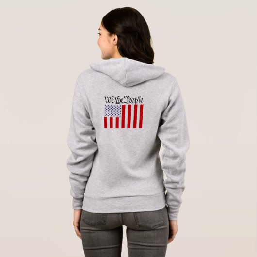 Wij zijn de Amerikaanse Vrede Burgervlag Hoodie (Achterkant volledig)