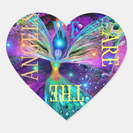 WIJ ZIJN DE ANGELS HART STICKER (Voorkant)