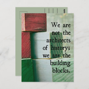 Wij zijn de bouwstenen briefkaart