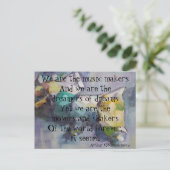 Wij zijn de dromers van dromen briefkaart (Staand voorkant)