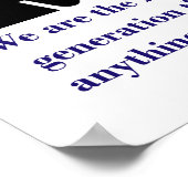 Wij zijn de eerste en laatste generatie - klimaatv poster (Hoek)