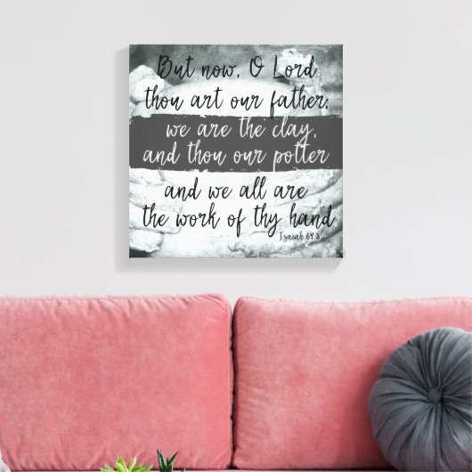 Wij zijn de Klaar; Gij maakt de Manuscript van de  Canvas Afdruk (Insitu (Woonkamer))