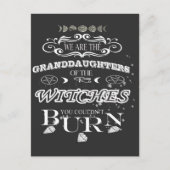 Wij zijn de kleindochters van de heksen T-Shirt Briefkaart (Voorkant)