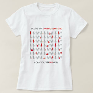 Wij zijn de #MiljoenenMissen ME/CVS bewustwording T-shirt
