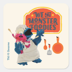 Wij zijn de Monster Foodies Vierkante Sticker