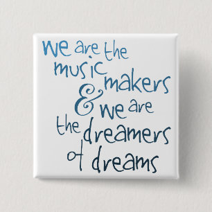 Wij zijn de Music Makers knop Vierkante Button 5,1 Cm