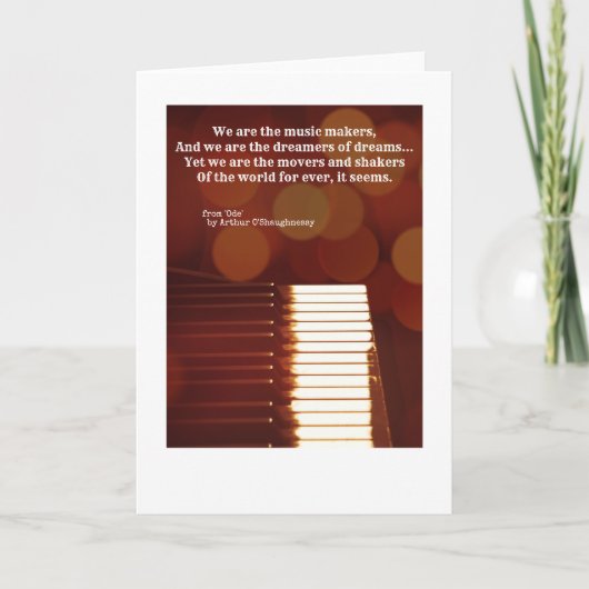 Wij zijn de muziekmakers die een O'Shaughnessy cit Kaart (Voorkant)