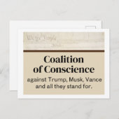 Wij zijn de People Coalition of Conscience Ides Tr Briefkaart (Voorkant / Achterkant)
