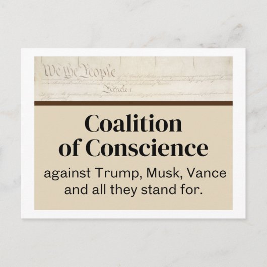 Wij zijn de People Coalition of Conscience Ides Tr Briefkaart (Voorkant)