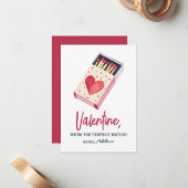 Wij zijn de Perfect Match Kinder Valentijnsdag Notitiekaartje (Voorkant / Achterkant in situ)
