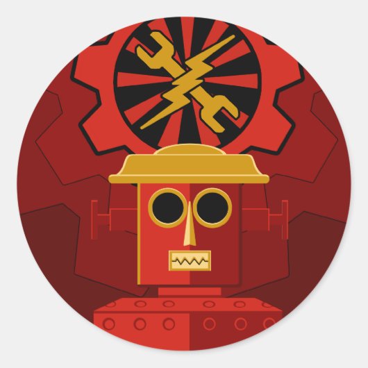 Wij zijn de Robots Ronde Sticker (Voorkant)