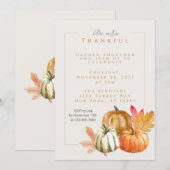 Wij zijn de uitnodiging van de Thanksgiving Partij (Voorkant / Achterkant)