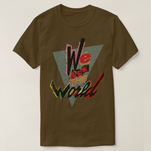 Wij zijn de wereld 1985 t-shirt (Design voorkant)