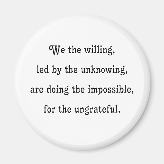 Wij zijn de Willen Magneet (Voorkant)