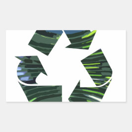 Wij zijn dol op RECYCLEN kampioenen NVN253 Milieu Rechthoekige Sticker