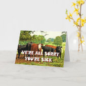 WIJ zijn DROEVIG U, Kaart ZIEK bent (Gele Bloem)