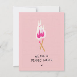 Wij zijn een perfecte match feestdagenkaart