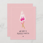 Wij zijn een perfecte match feestdagenkaart (Voorkant / Achterkant)