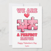 Wij zijn een perfecte match grappige retro Valenti Feestdagenkaart (Voorkant)