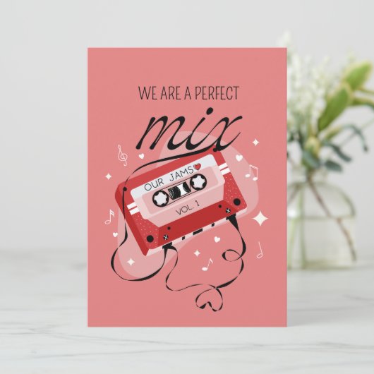 Wij zijn een perfecte mix Valentijn Feestdagenkaart (Staand voorkant)