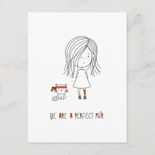Wij Zijn Een Perfecte Paar Schattig en Grappig Mei Briefkaart