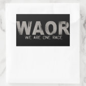 Wij zijn één ras rechthoekige sticker (Tas)