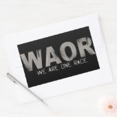 Wij zijn één ras rechthoekige sticker (Envelop)