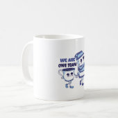 Wij zijn één team koffiemok (Voorkant links)