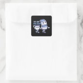 Wij zijn één team vierkante sticker (Tas)