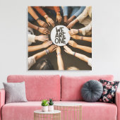 Wij zijn één van vele culturen samen canvas afdruk (Insitu (Woonkamer))