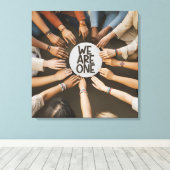 Wij zijn één van vele culturen samen canvas afdruk (Insitu (Houten vloer))