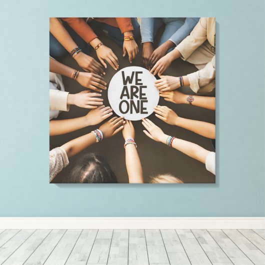Wij zijn één van vele culturen samen canvas afdruk (Insitu (Houten vloer))