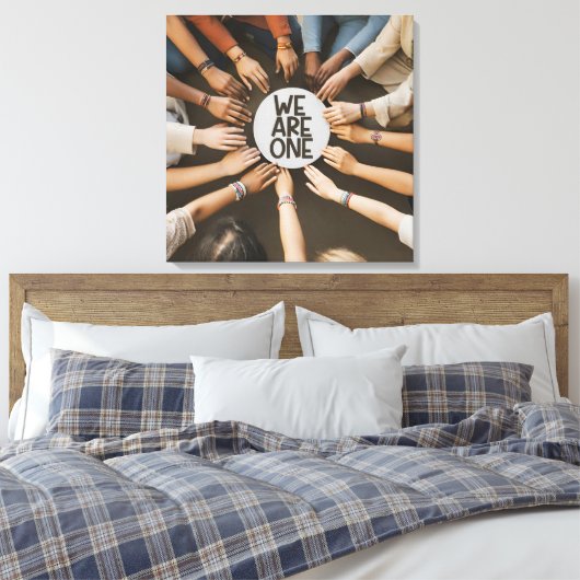 Wij zijn één van vele culturen samen canvas afdruk (Insitu (Slaapkamer))