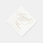 Wij zijn een verloofd gouden verlovingsfeest servet (Hoek)