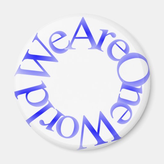 Wij zijn één wereld (blauw) magneet (Voorkant)