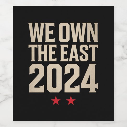 Wij zijn eigenaar van de Oost 2024 Wijn Etiket (Enkel label)