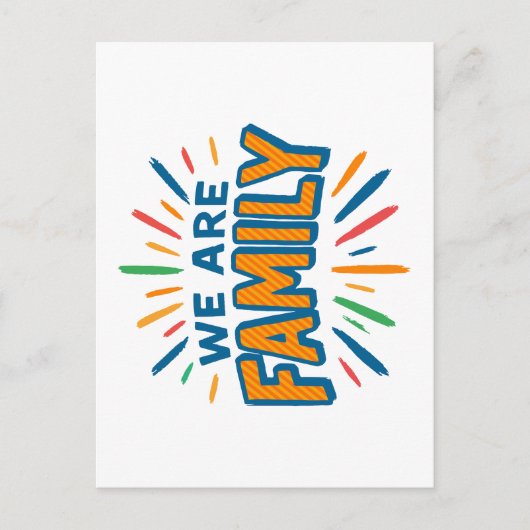 Wij zijn familie 1 briefkaart (Voorkant)