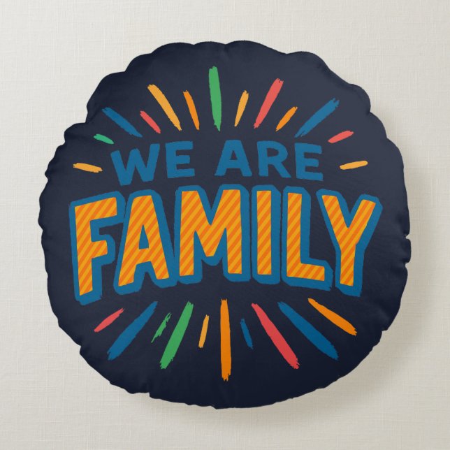 Wij zijn familie 1 rond kussen (Voorkant)