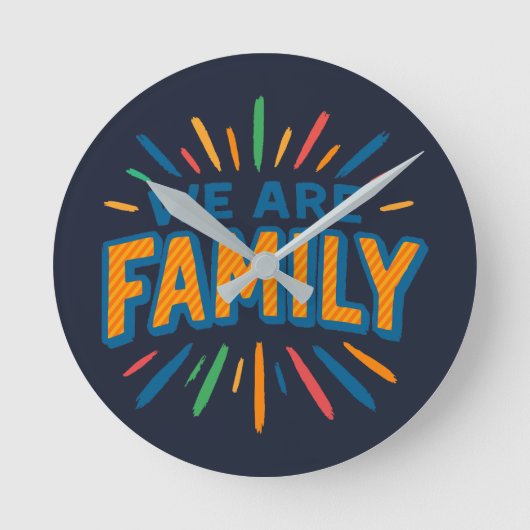 Wij zijn familie 1 ronde klok (Voorkant)
