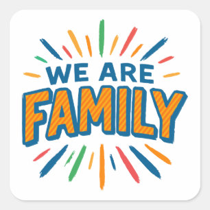 Wij zijn familie 1 vierkante sticker