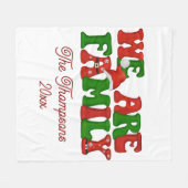 Wij zijn familie gepersonaliseerde matching kerst  fleece deken (Voorkant (Horizontaal))