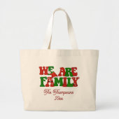 Wij zijn familie gepersonaliseerde matching kerst  grote tote bag (Voorkant)