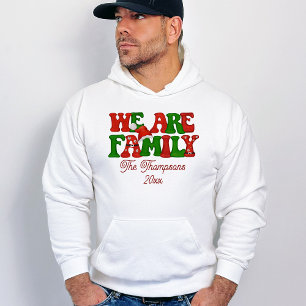 Wij zijn familie gepersonaliseerde matching kerst  hoodie