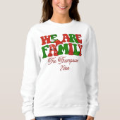 Wij zijn familie gepersonaliseerde matching kerst trui (Voorkant)