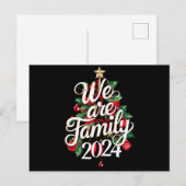 Wij zijn familie kerst 2024 bijpassende pyjama feestdagenkaart (Voorkant / Achterkant)