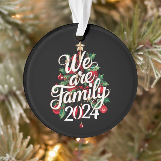 Wij zijn familie kerst 2024 bijpassende pyjama ornament (Boom)