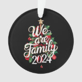 Wij zijn familie kerst 2024 bijpassende pyjama ornament (voorkant)