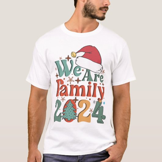 Wij zijn familie kerst 2024 t-shirt (Voorkant)