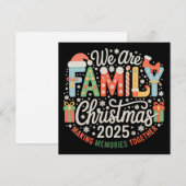 Wij zijn familie Kerstmis 2025 kerstvakantie Feestdagenkaart (Voorkant / Achterkant)