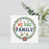 "Wij zijn familie" Kerstmis Kaart (Staand voorkant)